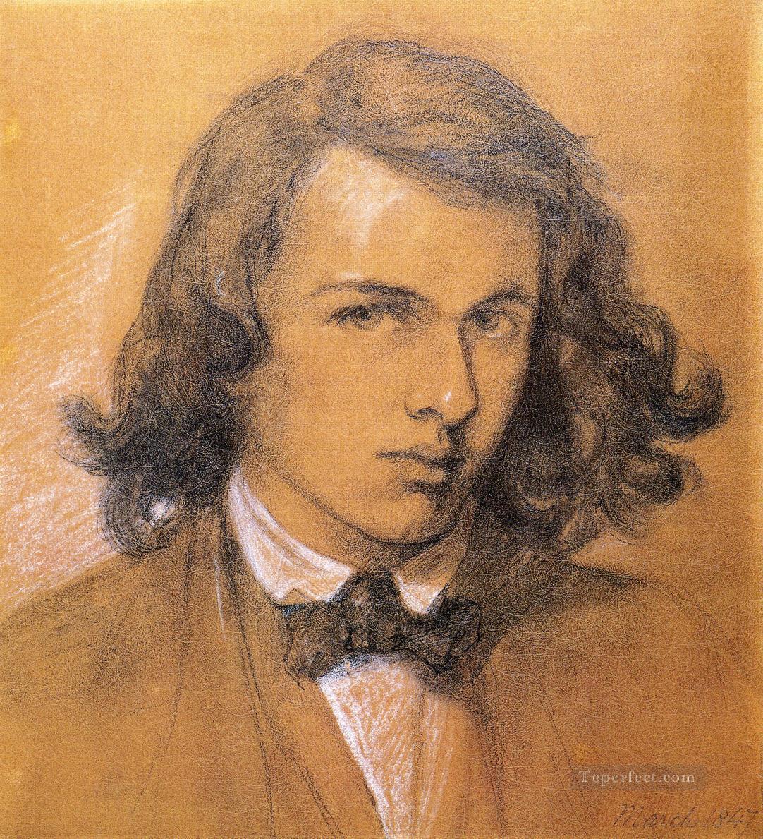 Self Portrait Pre Raphaelite Brotherhood Dante Gabriel Rossetti Oil Paintings